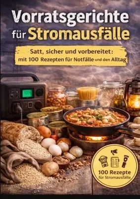 Produktbild von Vorratsgerichte für Stromausfälle :Satt, sicher und vorbereitet mit 100 Rezepten für Notfälle und den Alltag