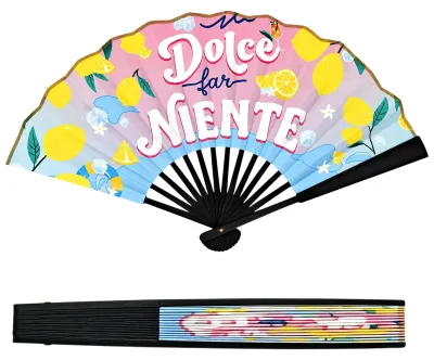Productafbeelding van Vouwbare handfan met citroenpatroon