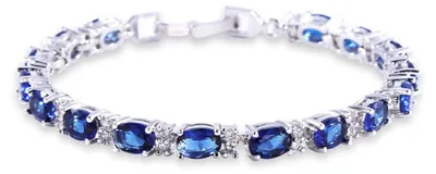 Produktbild von SolidKeus – Elegantes Armband für Damen mit blauen Kristallen