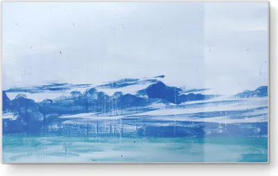 Produktbild von DEQORI Frühstücksbrett Glas 23x14 cm 'Winterseelandschaft' Schneidebrett Schneideplatte
