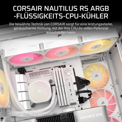 Image de CORSAIR WAK NAUTILUS 240 RS ARGB Blanc, Radiateur 240mm
