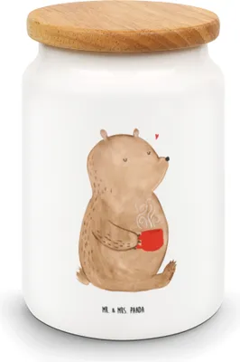 Produktbild von Mr. & Mrs. Panda Dose Bär Kaffee - Weiß - Geschenk, Vorratsbehälter, Guten Morgen, behälter, Motivation, Bären, Teedose, Coffee, Vorratsdose, Keksdose