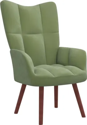 Image de The Living Store fauteuil inclinable en velours vert clair