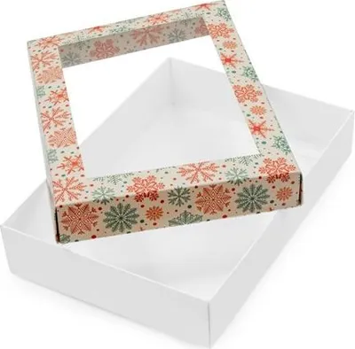 Obrázek produktu pro Dekorativní dárková krabička s okénkem, 260 x 180 x 50 mm