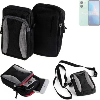 Produktbild von K-S-Trade Holster Schutz Hülle kompatibel mit Infinix Smart 7 (6515) Handy Hülle Gürteltasche Umhängetasche mit Zusatzfach schwarz