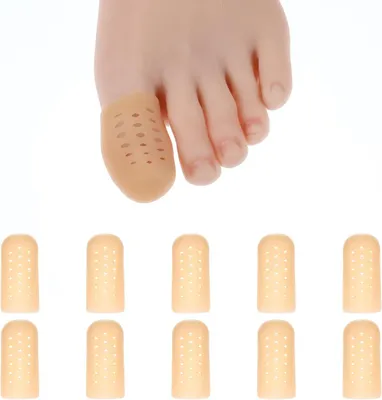 Obrázek produktu pro Silikonové chrániče prstů, 10 kusů, prodyšné, s otvory, vhodné pro velké prsty