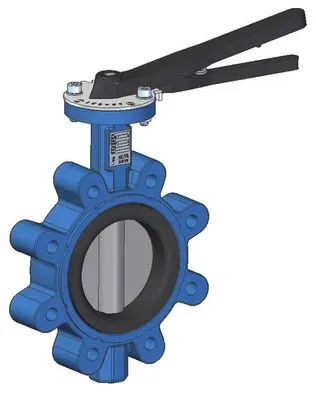 Obrázek produktu pro Klapka VAG CEREX 300-L, DN65, PN16, EPDM, páka s aretací, modrá, 1 ks.