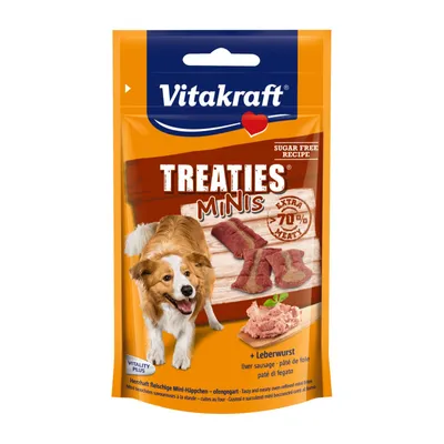 Zdjęcie produktu dla Vitakraft przekąska dla psów Treaties Minis kiełbasa z wątróbki - 8 x 48g