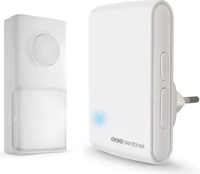 Obrázek produktu pro Bezdrátový zvonek SCS SENTINEL EcoBell 100, zásuvný, 25 melodií, dosah 100 m, bílý