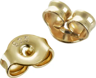 Produktbild von 1 Paar 925er Sterlingsilber Gelbgold vergoldet 4,8mm Butterfly Verschluss