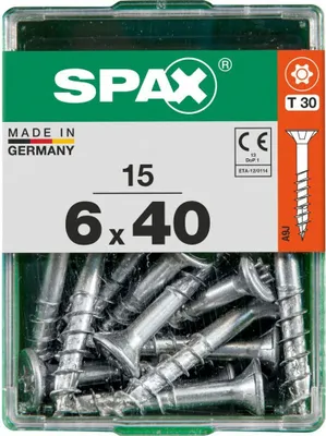 Produktbild von Spax Universalschrauben 6.0 x 40 mm TX 30 - 15 Stk.