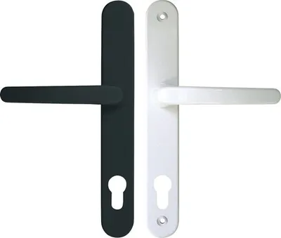 Produktbild von Beschlag-Set Drücker/Drücker weiß/anthrazit für Nebeneingansgtür