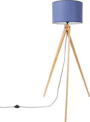 Produktbild von Stehleuchte NATT marineblau 1xE27 15W Stoff/PVC/Holz 140x77x77cm Sollux Lighting