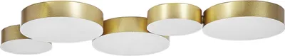 Produktbild von BELIANI Deckenleuchte Gold Eisen 5 Schirme 54 cm für Wohnzimmer für Salon für Flur für Schlafzimmer