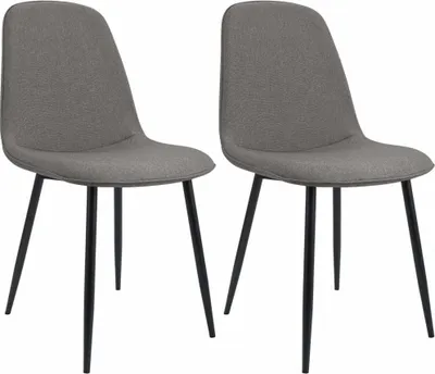 Produktbild von 2-teiliges Set Esszimmerstühle - Küchenstühle - Hoher Sitzkomfort und stabiles Metallgestell