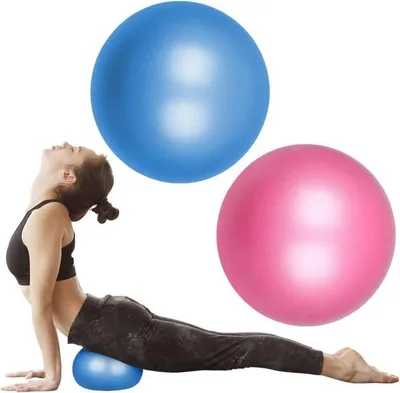 Zdjęcie produktu dla Flintronic Mała piłka do pilatesu 25 cm Piłka do jogi niebieska/różowa