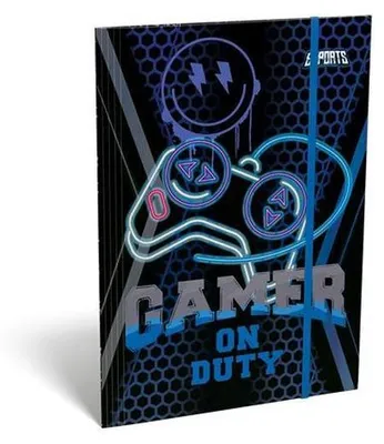 Produktbild von Mappen mit Gummiband "Esports Gamer on duty", Karton, A5, LIZZYSULI 7460149003
