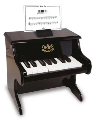 Produktbild von Vilac Holzklavier schwarz mit Notenblättern - Spielzeug Musikinstrument