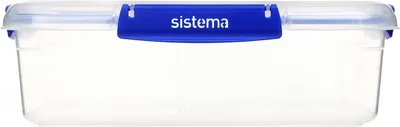 Obrázek produktu pro Sistema 881700, Kontejner, Obdélníkový, 2,2 l, Modrá, Průhledná, Plast, Nový Zéland