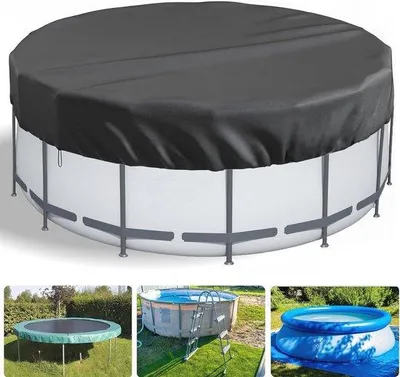 Produktbild von Schwimmbadabdeckung 310 cm - Robustes UV-beständiges Oxford, Schwimmbadplane für Sommer und Winter