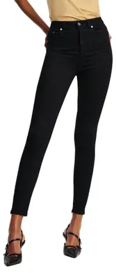 Zdjęcie produktu dla Spodnie jeans damskie Karl Lagerfeld, wysoki stan, model skinny, kolor czarny, rozmiar 3130
