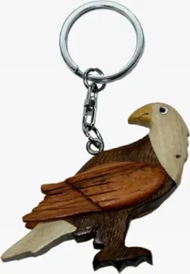 Produktbild von Schlüsselanhänger aus Holz - Adler