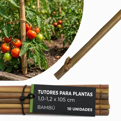 Imagen del producto de Tutor para plantas Garden KBT 1050/10-12 mm, bambú, paquete de 10 unidades