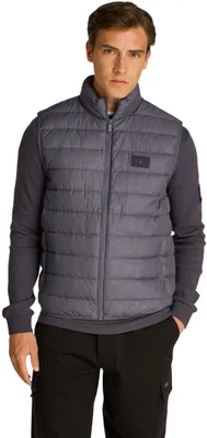 Productafbeelding van Calvin Klein heren vest, donsvest, gewatteerd vest, grijs (ebony), maat XS