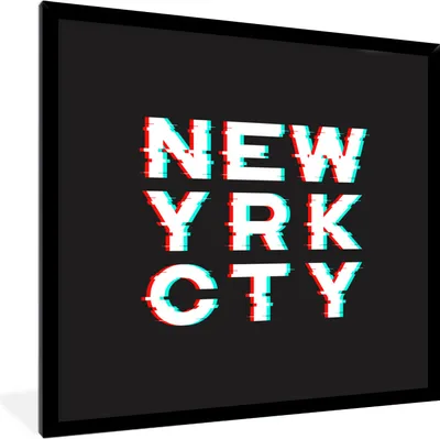 Produktbild von MuchoWow® MuchoWow® Gerahmtes Poster New York - Stadt - Schwarz 40x40 cm - Poster mit zchwarzem Bilderrahmen - Mit Rahmen - Wanddekoration Schlafzimmer