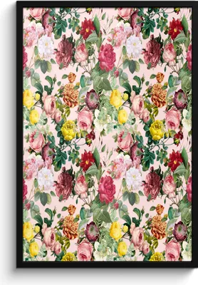 Produktbild von MuchoWow® MuchoWow® Gerahmtes Poster Blumen - Rosen - Rosa 60x90 cm - Poster mit zchwarzem Bilderrahmen - Kunst
