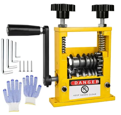 Image de Dénudeuse de câbles - Machine de dénudage manuelle et automatique - 6 canaux, 3–17 mm - Dénudeuse de fils et de câbles portable pour câbles en cuivre - Jaune