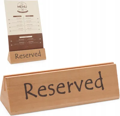Image de Panneau de table « Réservé », HENDI, « réservé », 152 x 44 x (H) 44 mm