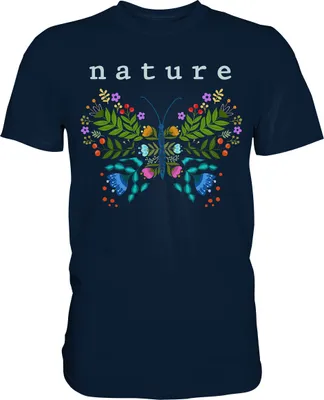 Produktbild von Nature Schmetterling T-Shirt – Navy / L