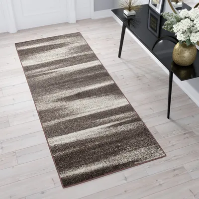 Obrázek produktu pro Koberec Tapiso, metráž, vhodný do chodby, předsíně, obývacího pokoje, ložnice, krátký vlas, moderní design, melírovaná barva, hnědá, béžová, rozměry 70 x 500 cm