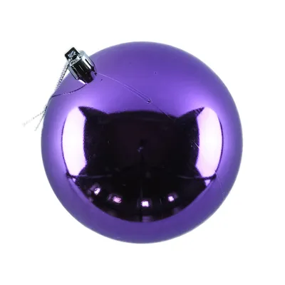 Obrázek produktu pro Plastová koule, prům. 10 cm, fialová, 6 x lesklá