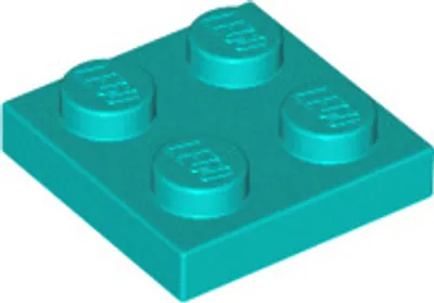Produktbild von 1 Stück LEGO, Teil Nr. 3022 in Dunkel Türkies (Dark Turquoise)
