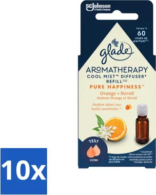 Immagine prodotto di Glade - Ricarica Pure Happiness Mist - Aromaterapia - 17,4 ml - Confezione risparmio - 10 pezzi