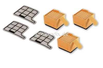 Productafbeelding van 3 x Motorbeschermingsfilter + motorfilter + 3 x hygiënische microfilter HEPA-filter, compatibel met Vorwerk Kobold VK 135 / 136
