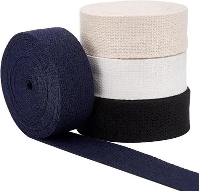 Obrázok produktu pre 20 yardov - 182 m Bavlnený popruh - 4 farby - popruh - šitie - keprová páska - 32 mm/1,26" - rolka popruhu - výroba kabelky - popruh na crossbody tašku - kabelka tote bag