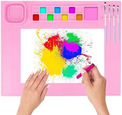 Immagine prodotto di Tappetino da disegno in silicone per bambini 51x41 cm rosa