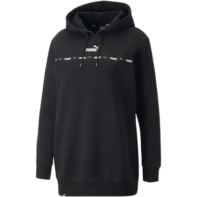 Produktbild von PUMA Power Tape Elongated Fleece-Hoodie Damen puma black S