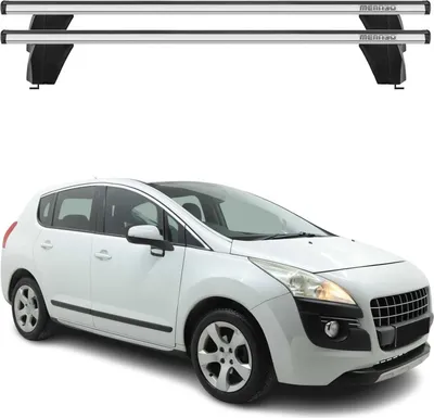 Produktbild von Menabo Dachträger Grundtäger für Peugeot 3008 2009-2016 75kg Alu Silber 2 tlg
