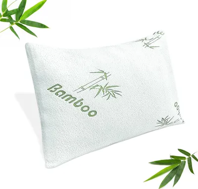 Produktbild von Home Oase Orthopädisches Nackenstützkissen - Kopfkissen aus druckausgleichendem Visko-Gelschaum (Memory Foam) mit Bamboo-Bezug Kissen in 40x80 cm