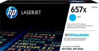Zdjęcie produktu dla HP 657X oryginalny wkład LaserJet z błękitnym tonerem o dużej pojemności, 23000 stron(y), Cyjan, 1 szt.