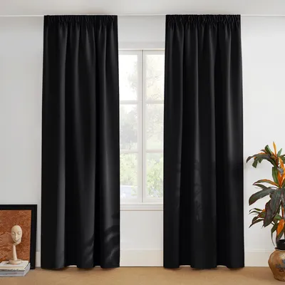 Productafbeelding van Verduisteringsgordijnen, set van 2, 260 x 140 cm, zwart