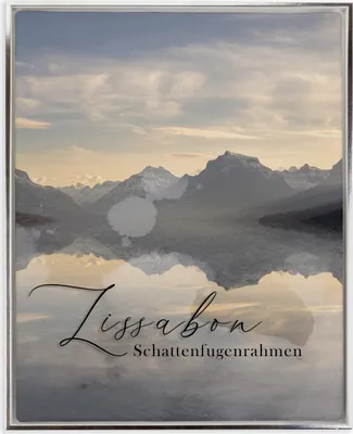 Produktbild von Schattenfugenrahmen Lissabon - 40x80 cm, Weiß Silber
