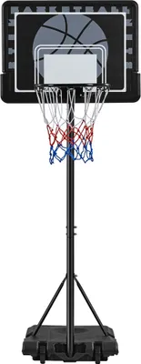 Produktbild von Yaheetech Basketballständer Höheverstellbare Basketballkörbe mit Rollen 234-264 cm H Tragbare Basketballanlage Standfuß befüllbar