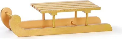 Produktbild von Aufsteller Schlitten gold oder silber 25x6cm Weihnachten Winter Deko Dekoration, Farbe:Gold
