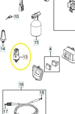 Produktbild von Scheibenwaschdüse PW 125 Husqvarna 592617605