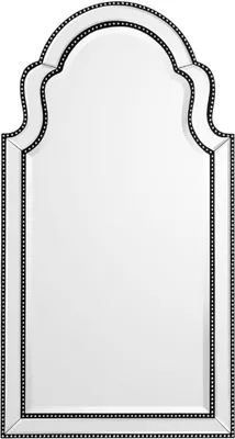 Produktbild von Casa Padrino Luxus Mahagoni Wandspiegel Schwarz / Silber 80 x H. 150 cm - Wohnzimmer Spiegel - Garderoben Spiegel - Luxus Kollektion